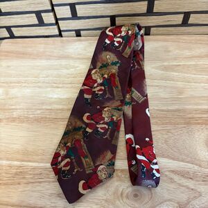 615 Collection Red Santa Claus Tie‎